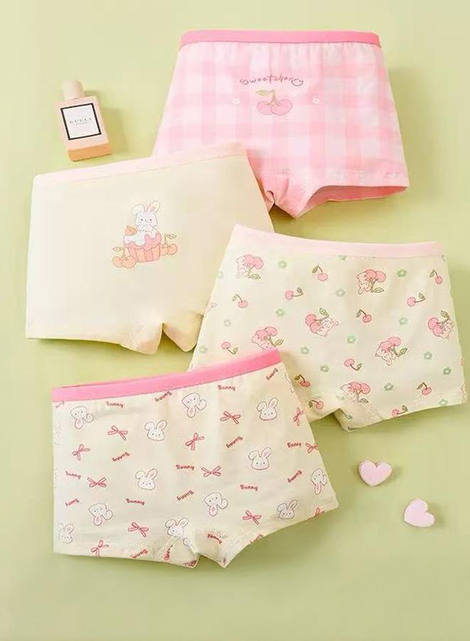 Pack of 4 - Printed Cotton Boxers Briefs